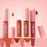 Pinkflash Melting Matte Lipcream-N03# Best Day 4pc Set + 1 Full Size Product Worth 25% Value Free