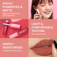 Pinkflash Melting Matte Lipcream-N05# Cookies 4pc Set + 1 Full Size Product Worth 25% Value Free