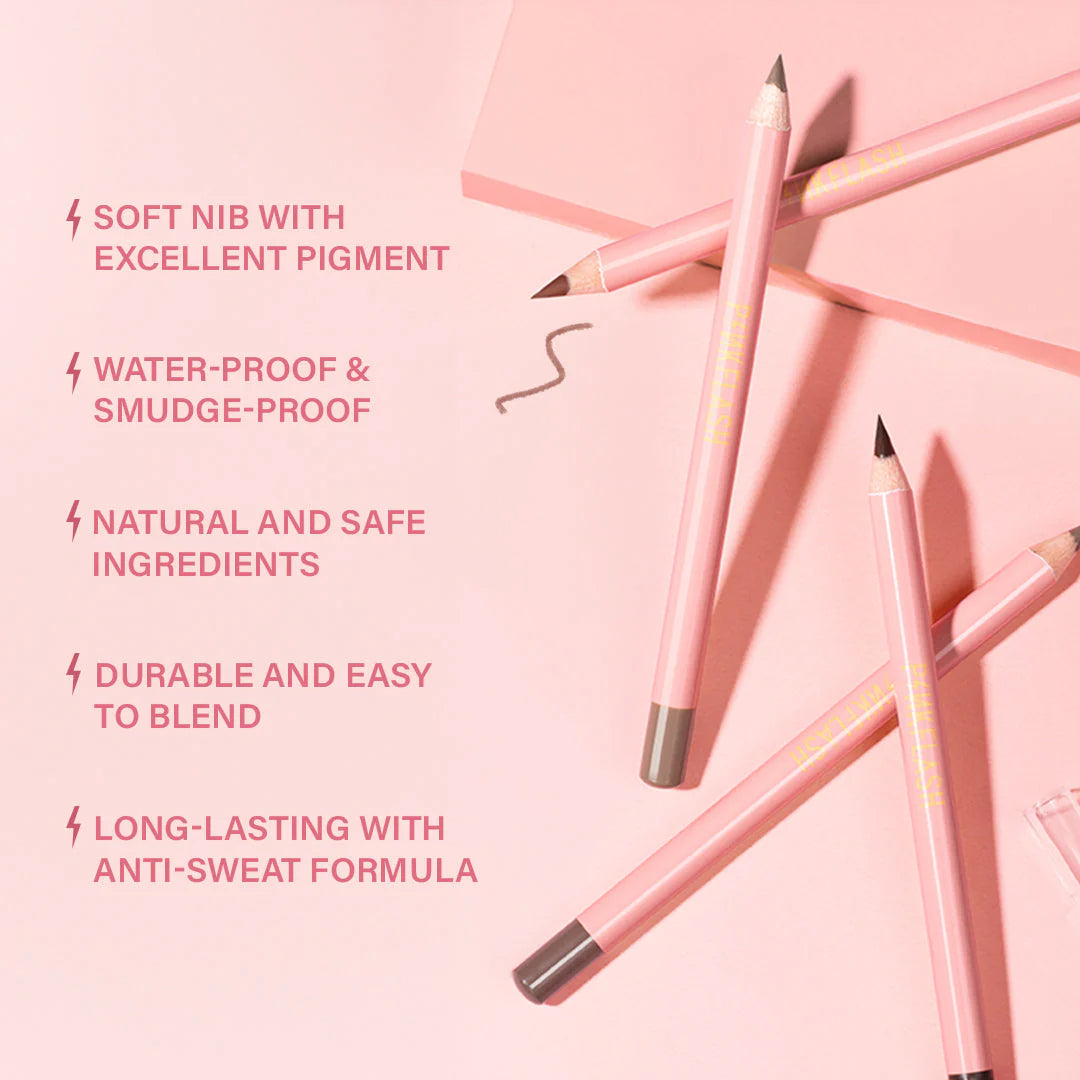 Pinkflash Oh My Emoji Eyebrow Pencil-3# Chocolate Brown 4pc Set + 1 Full Size Product Worth 25% Value Free