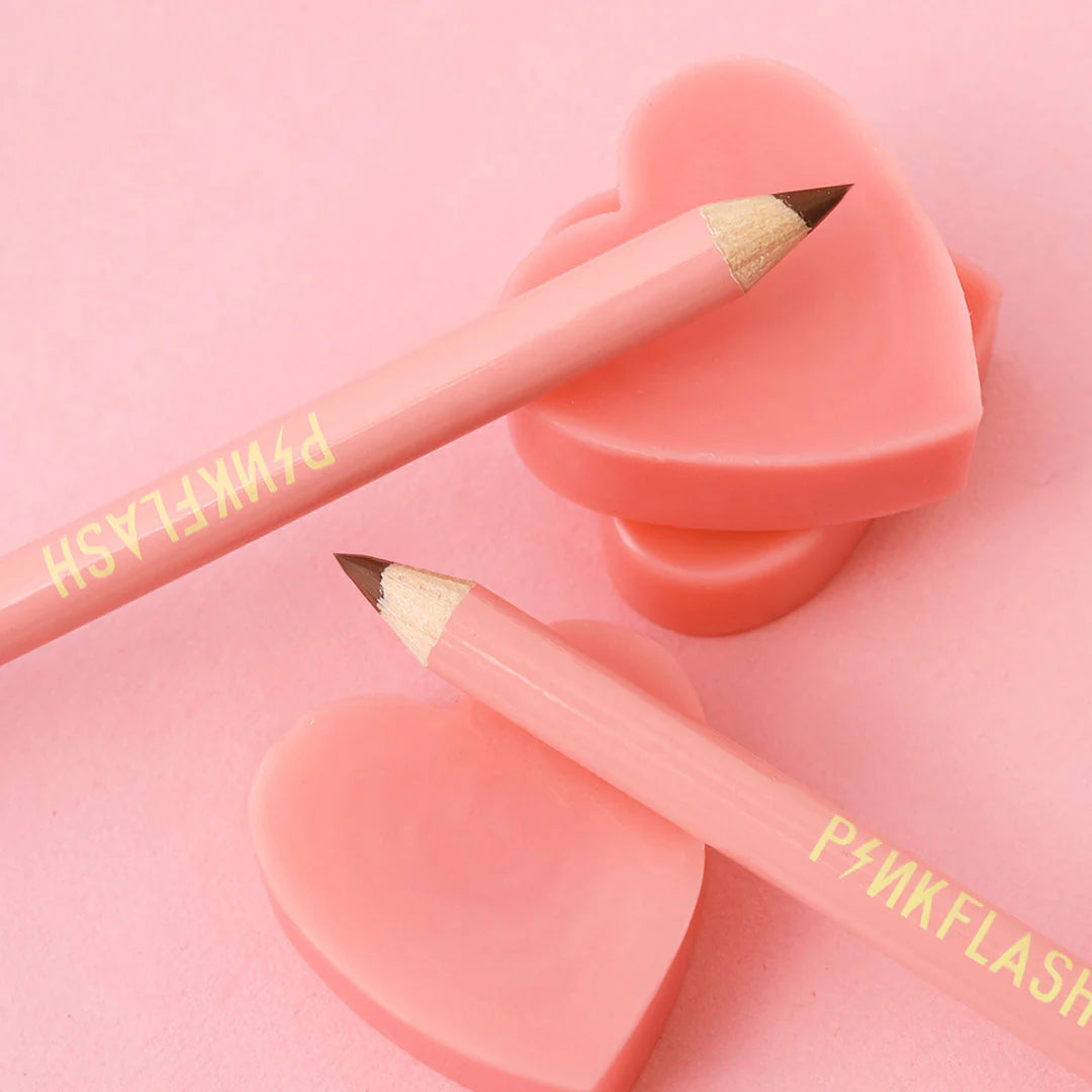 Pinkflash Oh My Emoji Eyebrow Pencil-3# Chocolate Brown 4pc Set + 1 Full Size Product Worth 25% Value Free
