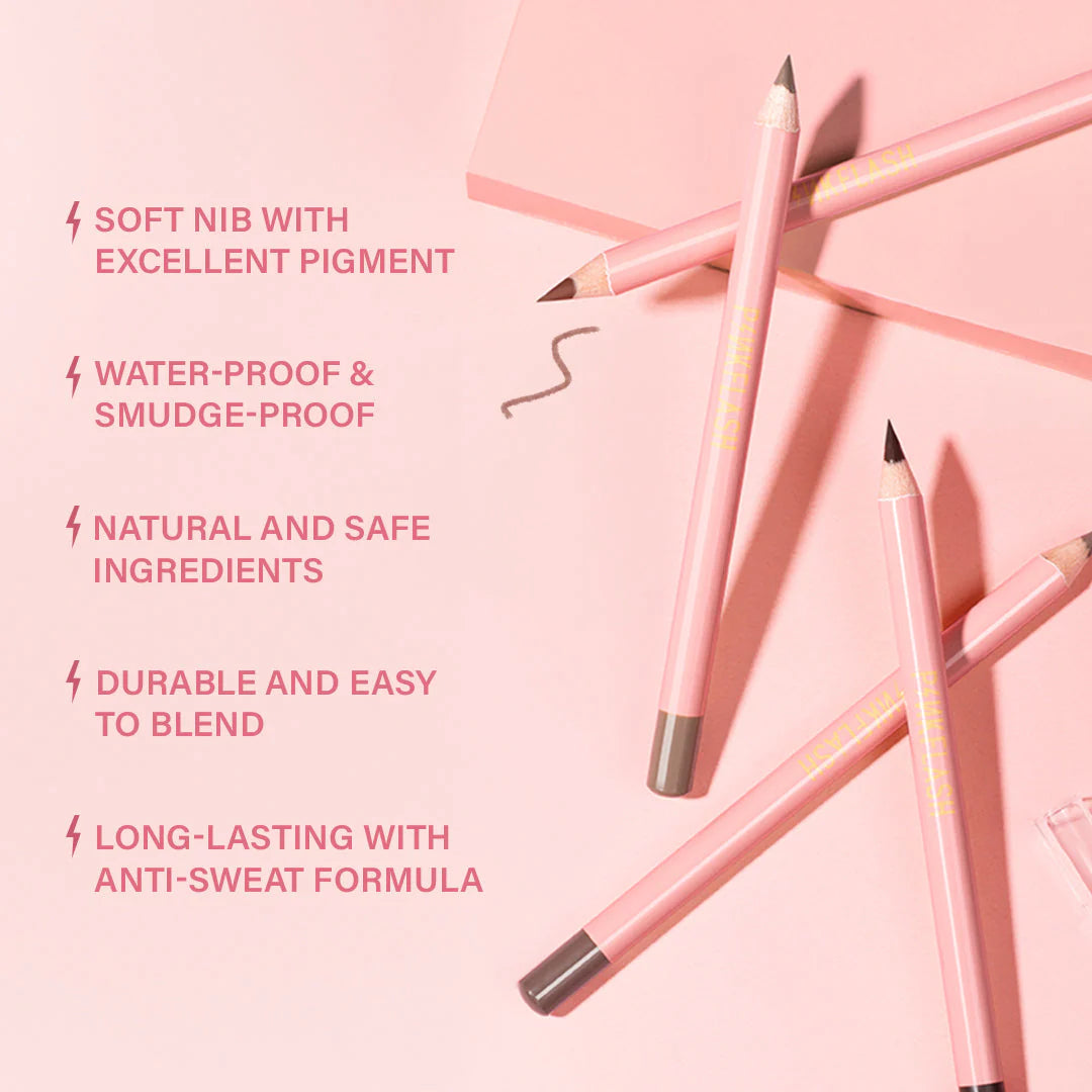 Pinkflash Oh My Emoji Eyebrow Pencil-4# Dark Grey Brown 4pc Set + 1 Full Size Product Worth 25% Value Free