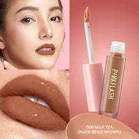 Pinkflash Ever Glossy Moist Lipgloss-G06# Milk 4pc Set + 1 Full Size Product Worth 25% Value Free
