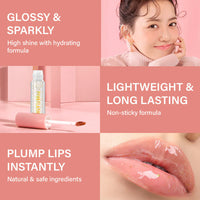 Pinkflash Ever Glossy Moist Lipgloss-S01# Fireflies 4pc Set + 1 Full Size Product Worth 25% Value Free