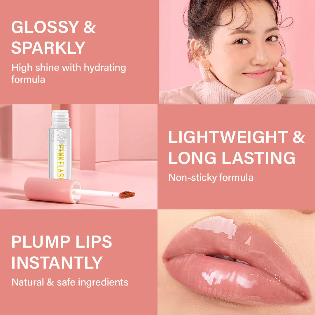 Pinkflash Ever Glossy Moist Lipgloss-C01# River 4pc Set + 1 Full Size Product Worth 25% Value Free