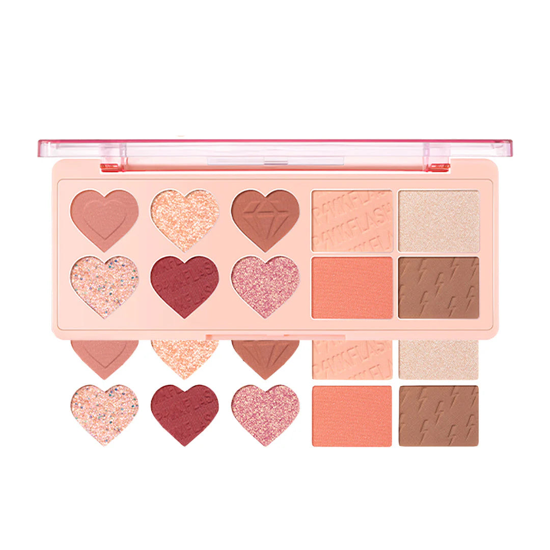 Pinkflash Multi Face Palette-2# Strawberry 4pc Set + 1 Full Size Product Worth 25% Value Free