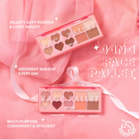Pinkflash Multi Face Palette-3# Caramel 4pc Set + 1 Full Size Product Worth 25% Value Free