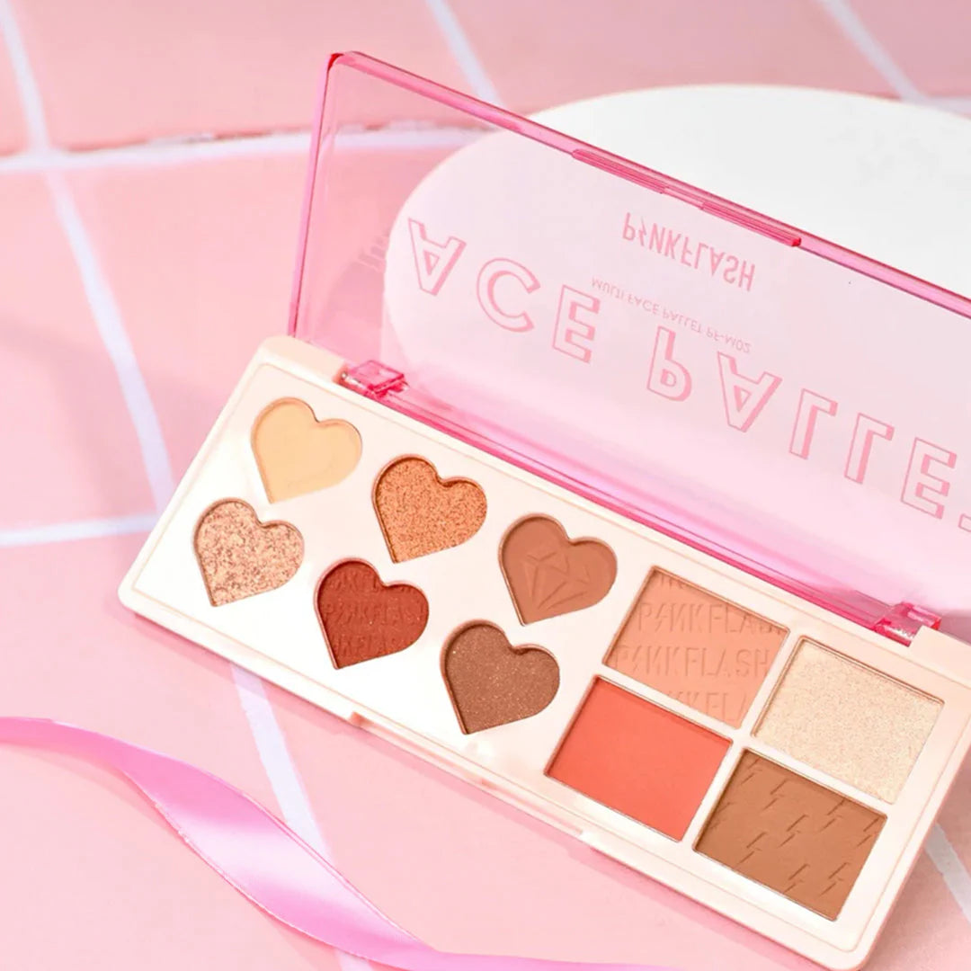 Pinkflash Multi Face Palette-3# Caramel 4pc Set + 1 Full Size Product Worth 25% Value Free