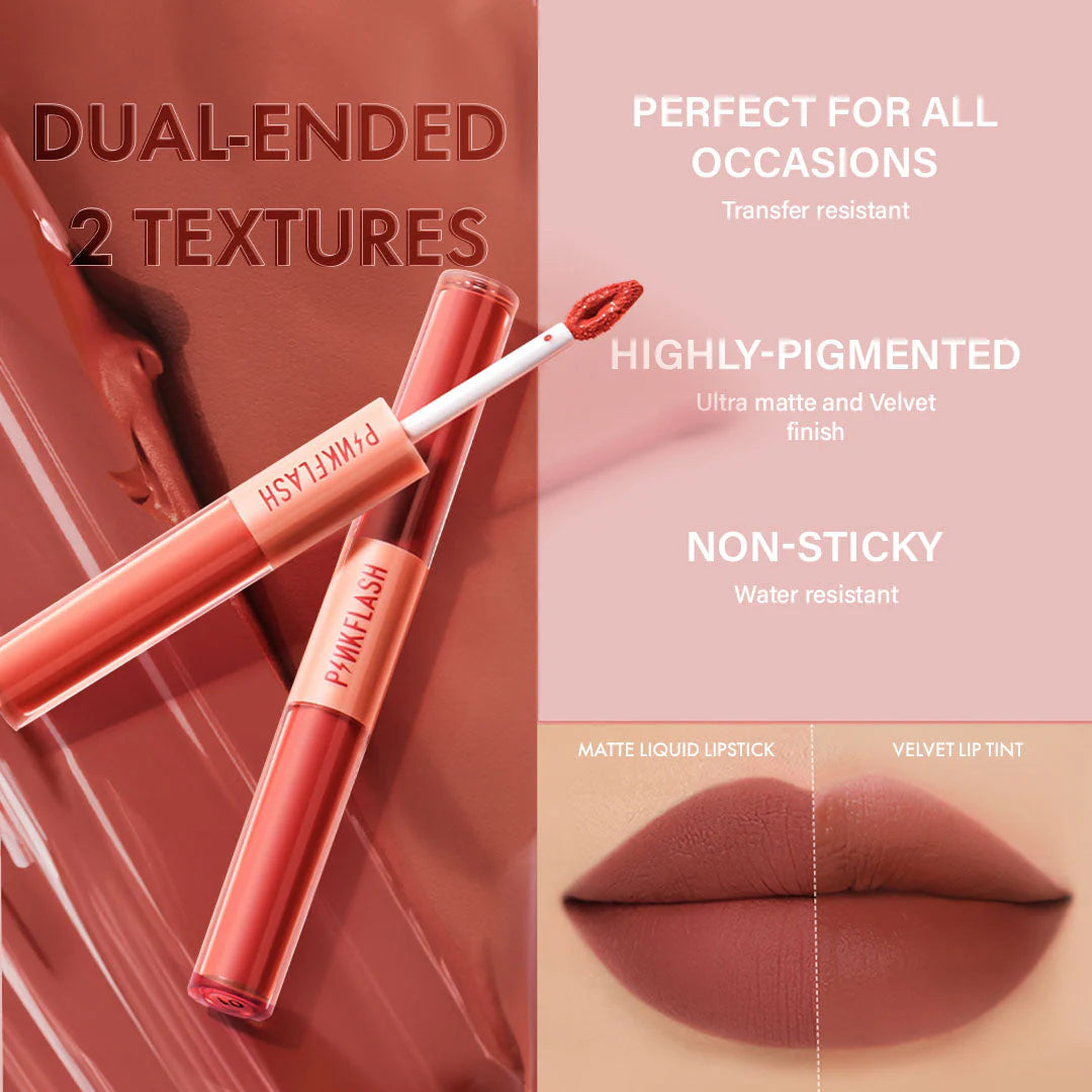Pinkflash Duo Lipgloss-D01# 4pc Set + 1 Full Size Product Worth 25% Value Free
