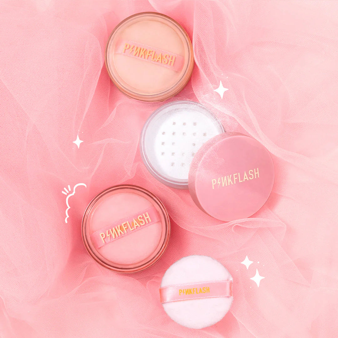 Pinkflash Oil Controller Translucent Loose Powder-111# 4pc Set + 1 Full Size Product Worth 25% Value Free