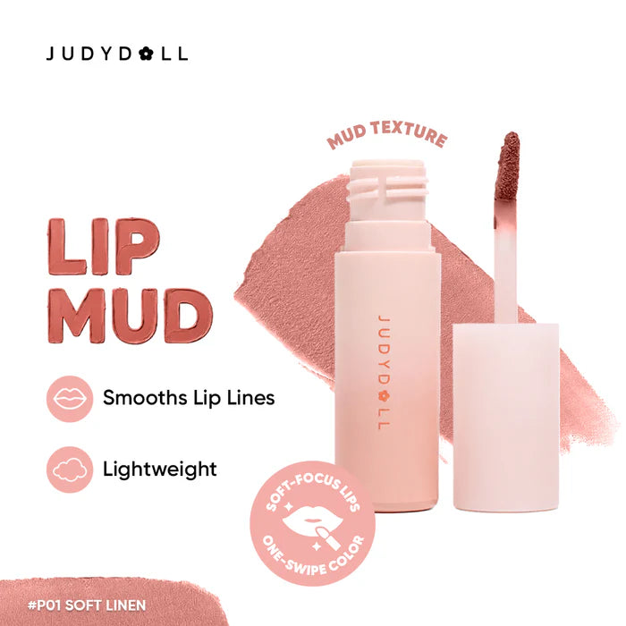 Judydoll Lip Mud P01 4pc Set + 1 Full Size Product Worth 25% Value Free