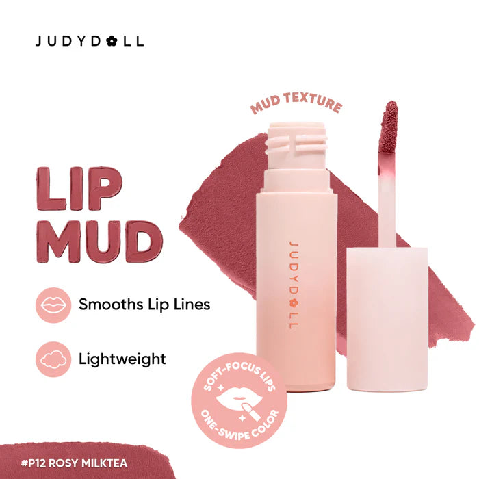 Judydoll Lip Mud P12 4pc Set + 1 Full Size Product Worth 25% Value Free