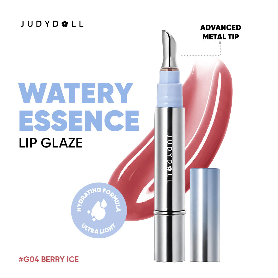 Judydoll Watery Essence Lip Glaze G04 Berry Ice 4pc Set + 1 Full Size Product Worth 25% Value Free