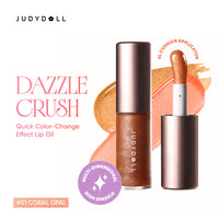 Judydoll Dazzle Crush Lip Oil 01 Coral Opal 4pc Set + 1 Full Size Product Worth 25% Value Free