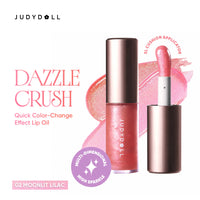 Judydoll Dazzle Crush Lip Oil 02 Moonlit Lilac 4pc Set + 1 Full Size Product Worth 25% Value Free