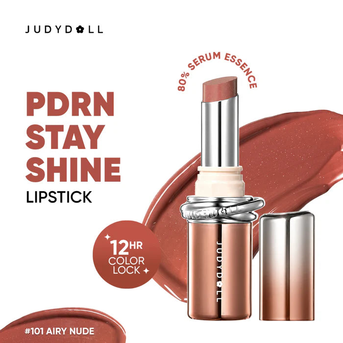 Judydoll Stay Shine Lipstick 101 Airy Nude 4pc Set + 1 Full Size Product Worth 25% Value Free