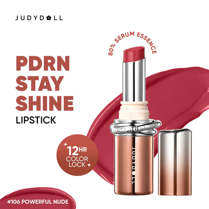 Judydoll Stay Shine Lipstick 106 Powderful Nude 4pc Set + 1 Full Size Product Worth 25% Value Free
