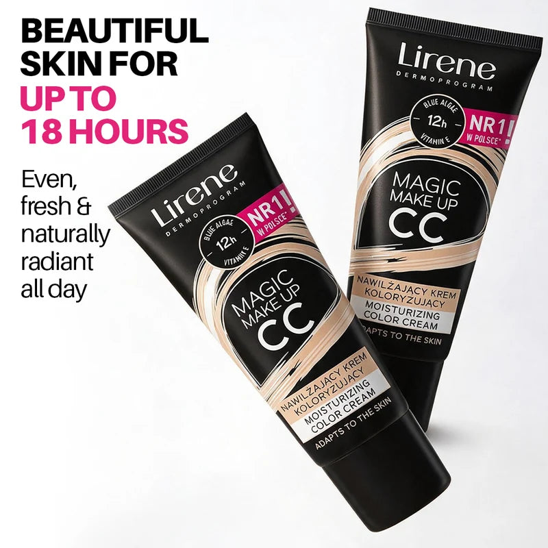 Lirene Make Up CC Moisturizing Cream 4pc Set + 1 Full Size Product Worth 25% Value Free