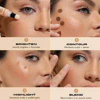 Milani Conceal + Perfect Undereye Brightener-01 Rose 4pc Set + 1 Full Size Product Worth 25% Value Free