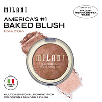 Milani Baked Blush 'Rose D'Oro 4pc Set + 1 Full Size Product Worth 25% Value Free