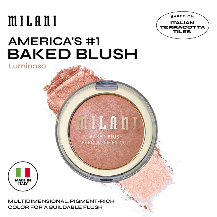 Milani Baked Blush Luminoso 4pc Set + 1 Full Size Product Worth 25% Value Free