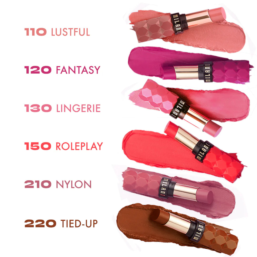 Milani Color Fetish Balm Lipstick Lustful 4pc Set + 1 Full Size Product Worth 25% Value Free
