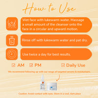 Koric Daily Glow Vitamin C Exfoliating Cleanser 3pc Set + 1 Full Size Product Worth Rs 495 Free