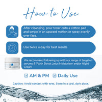 Koric Hydration & Anti-Aging Youth Boost Lotus Tonic 3pc Set + 1 Full Size Product Worth Rs 745 Free