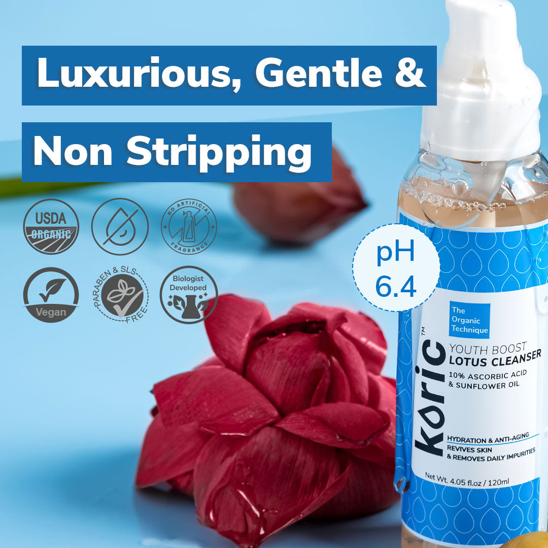 Koric Hydration & Anti-Aging Youth Boost Lotus Cleanser 3pc Set + 1 Full Size Product Worth Rs 845 Free