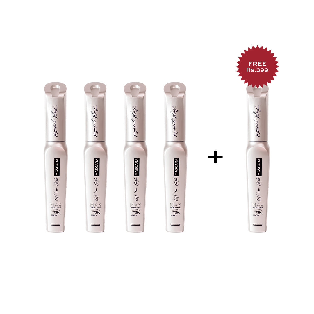 Pigment Play Lift 'em High Mascara - Black 4pc Set + 1 Full Size Product Worth 25% Value Free