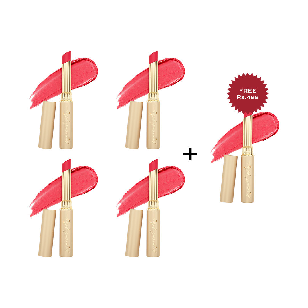 Pigment Play Performer Matte Lipstick Play Date 4pc Set + 1 Full Size Product Worth 25% Value Free