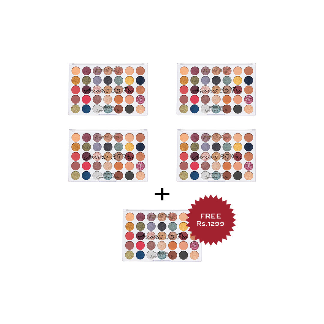 Pigment Play Playground Hero 35 Pro Arcoiris Eyeshadow Palette 4pc Set + 1 Full Size Product Worth 25% Value Free