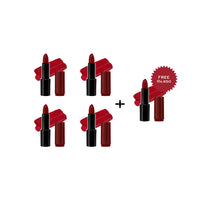 L.A.Girl Pretty & Plump Lipstick-Heated 4pc Set + 1 Full Size Product Worth 25% Value Free