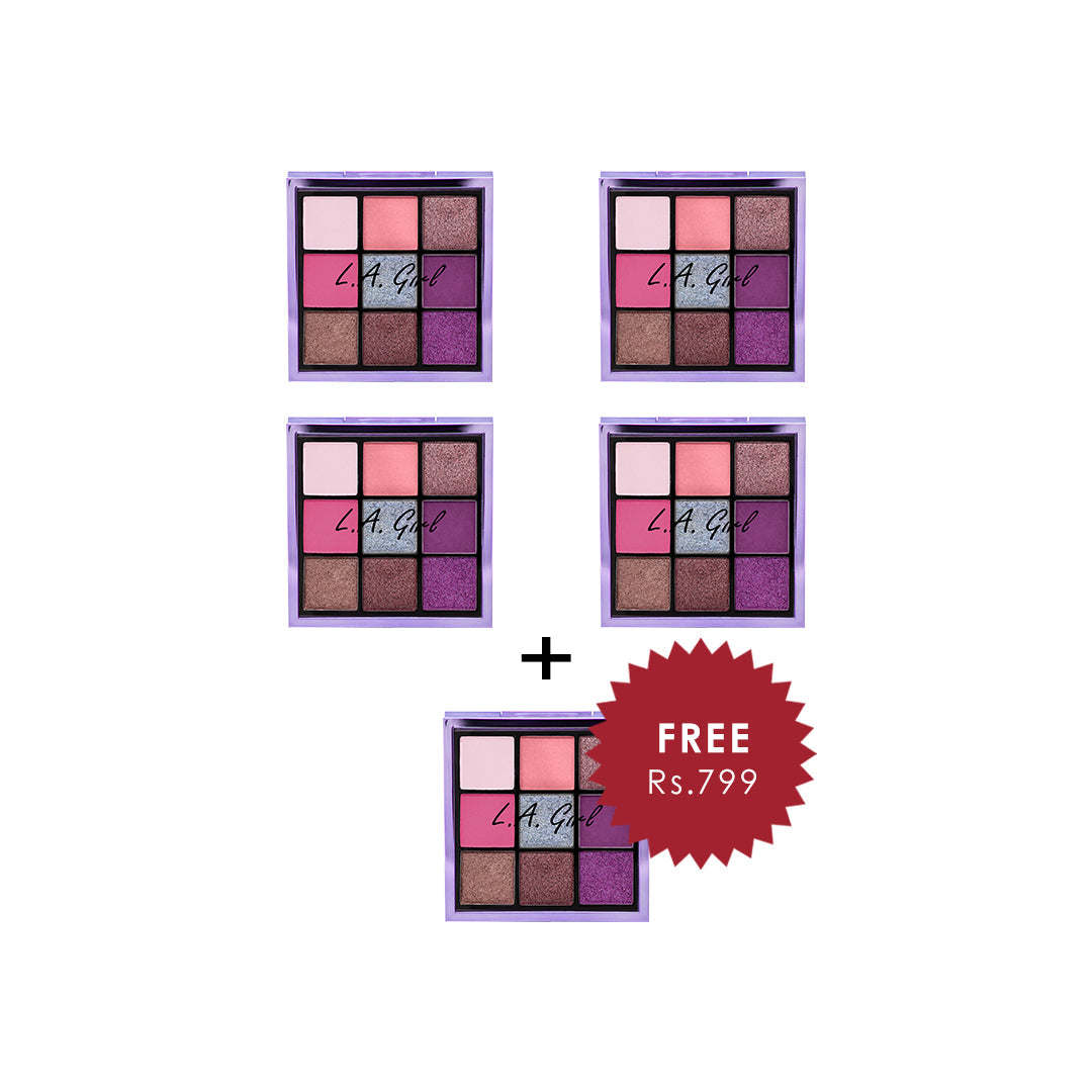 L.A.Girl Keep It Playful 9 Color Eye Palette-Playtime 4pc Set + 1 Full Size Product Worth 25% Value Free