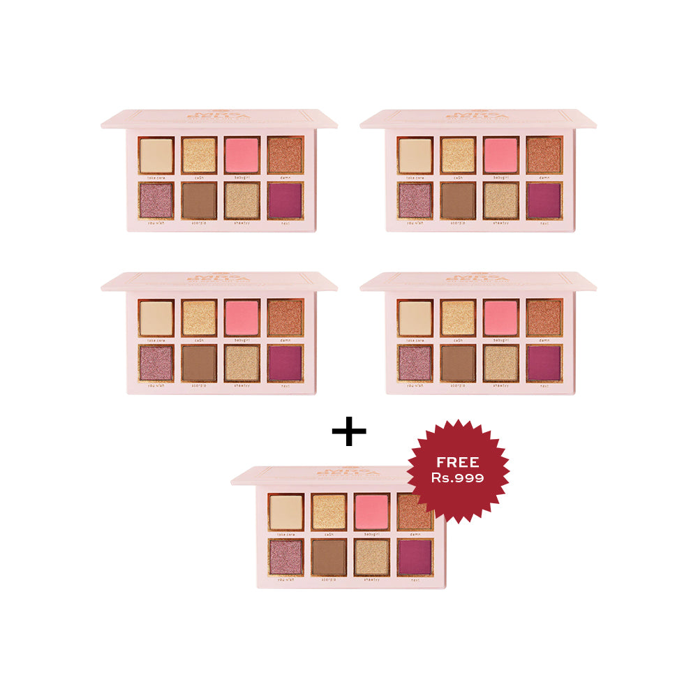 BH Mrs. Bella All Eyes On You 8 Color Eyeshadow Palette 4pc Set + 1 Full Size Product Worth 25% Value Free