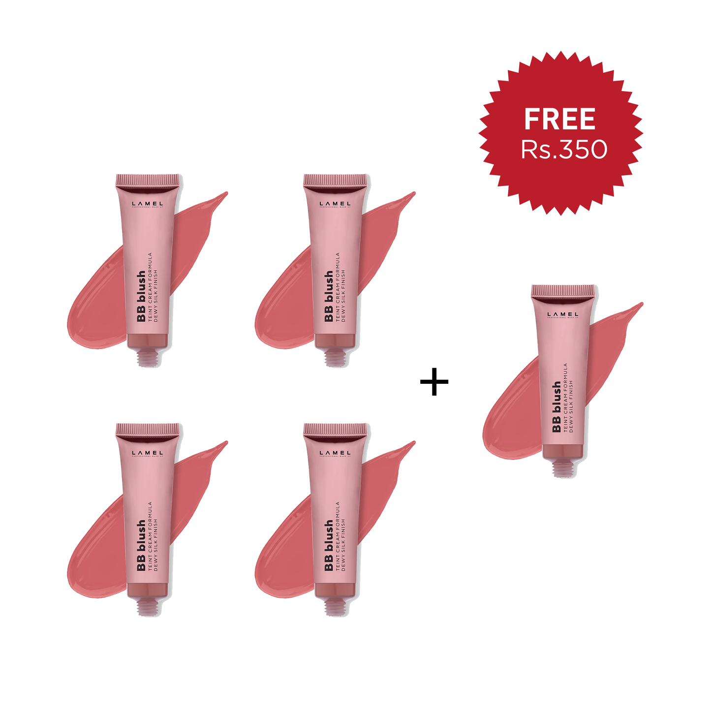 Lamel Bb Blush №401-Tea Rose 4pc Set + 1 Full Size Product Worth 25% Value Free