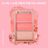 Makeup Revolution Blush Icon Palette Authentic Peach 4pc Set + 1 Full Size Product Worth 25% Value Free