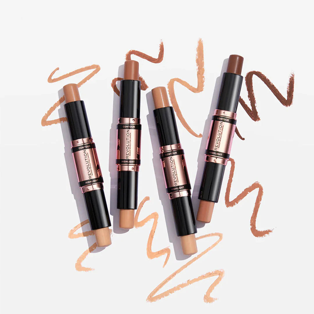 Revolution Fast Base Contour Stick Light 4pc Set + 1 Full Size Product Worth 25% Value Free