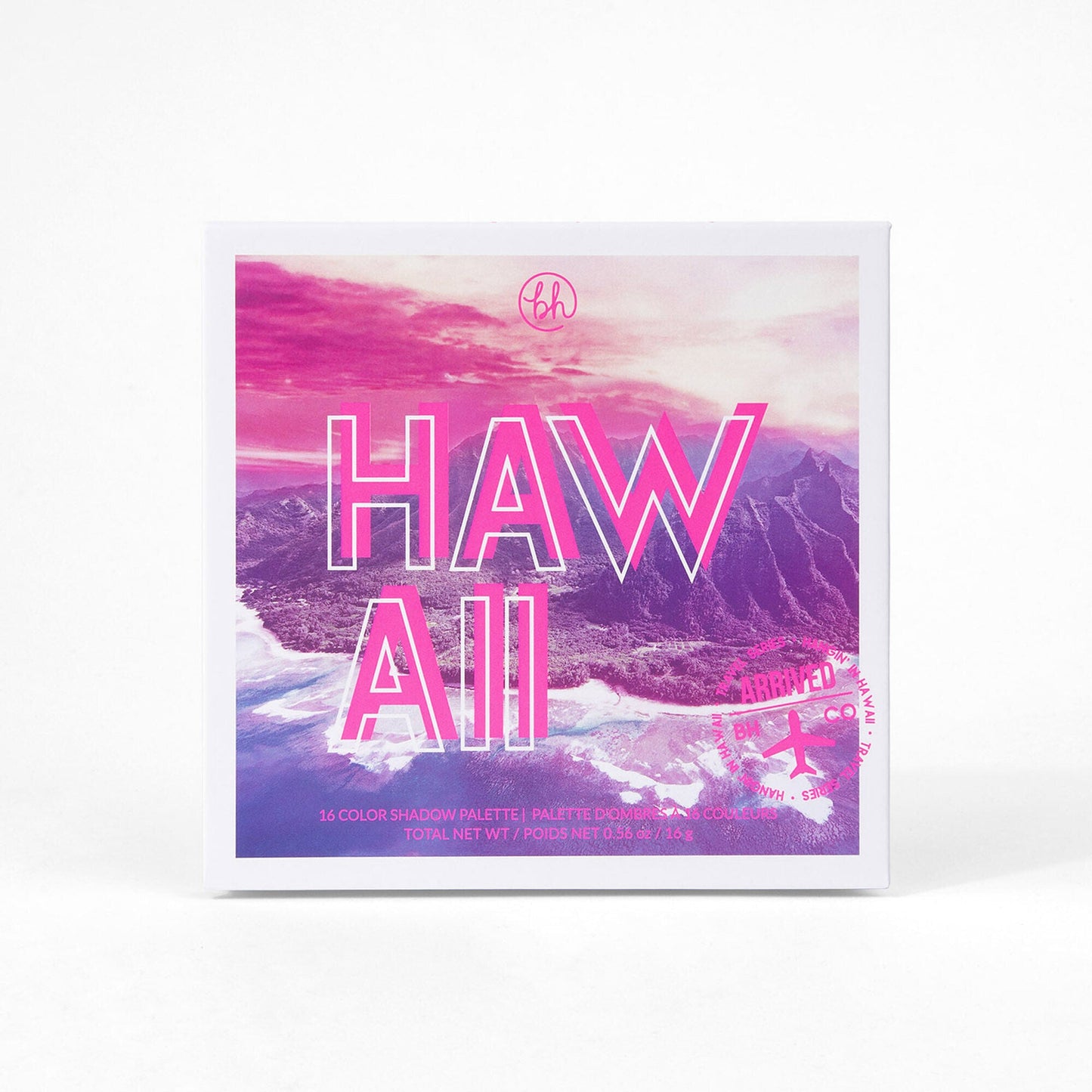 BH Hangin' In Hawaii 16 Color Eyeshadow Palette 4pc Set + 1 Full Size Product Worth 25% Value Free