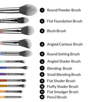 Bh Cosmetics Crystal Zodiac - 12 Piece Brush Set 4pc Set + 1 Full Size Product Worth 25% Value Free