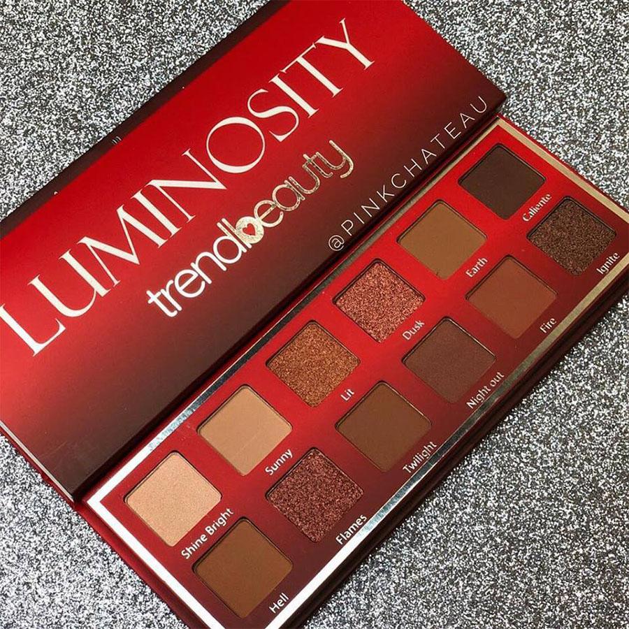    TREND BEAUTY EYESHADOW 12 COLOR PALETTE LUMINOSITY 4pc Set + 1 Full Size Product Worth 25% Value Free