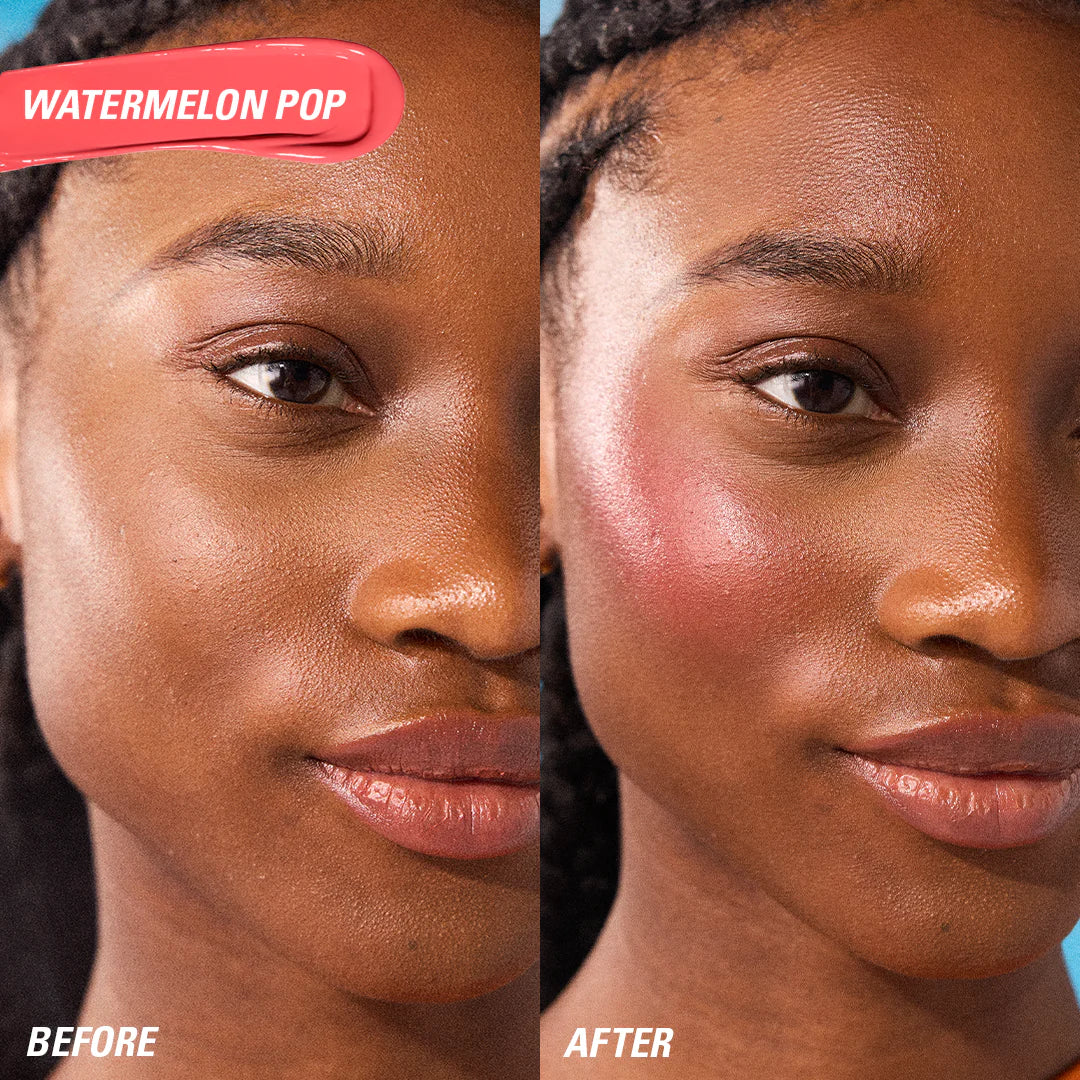 Revolution Superdewy Liquid Blush Burst Watermelon Pop Coral 4pc Set + 1 Full Size Product Worth 25% Value Free
