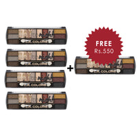 L.A. Colors Day to Night 12 Color Eyeshadow - Sundown 4pc Set + 1 Full Size Product Worth 25% Value Free
