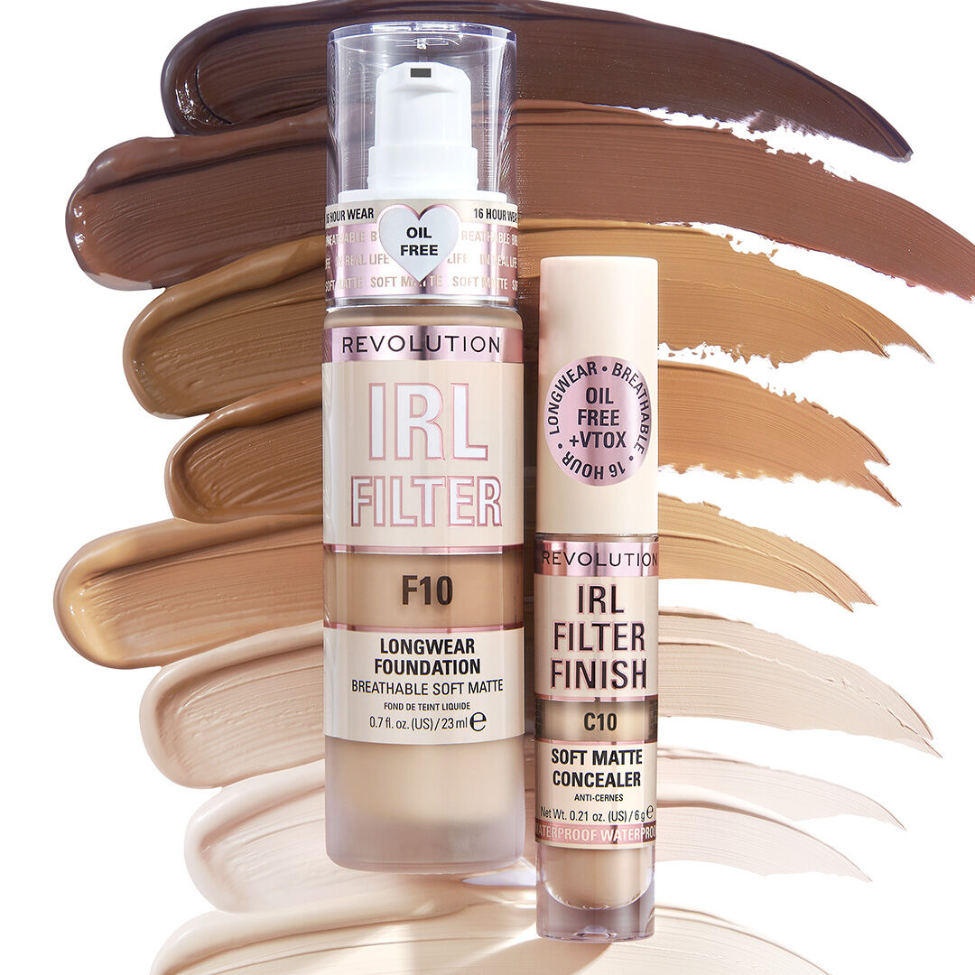 Makeup Revolution IRL Filter Finish Concealer C6 4pc Set + 1 Full Size Product Worth 25% Value Free