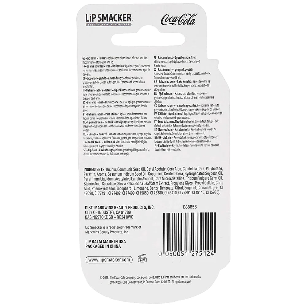 Coca-Cola Cherry Cup Lip Balm 4pc Set + 1 Full Size Product Worth 25% Value Free