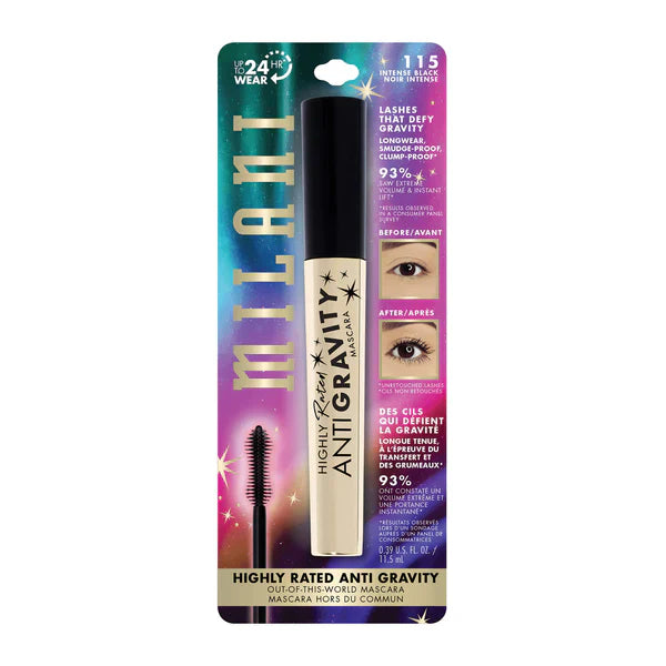 Milani Highly Rated Anti Gravity Mascara - Black 4pc Set + 1 Full Size Product Worth 25% Value Free