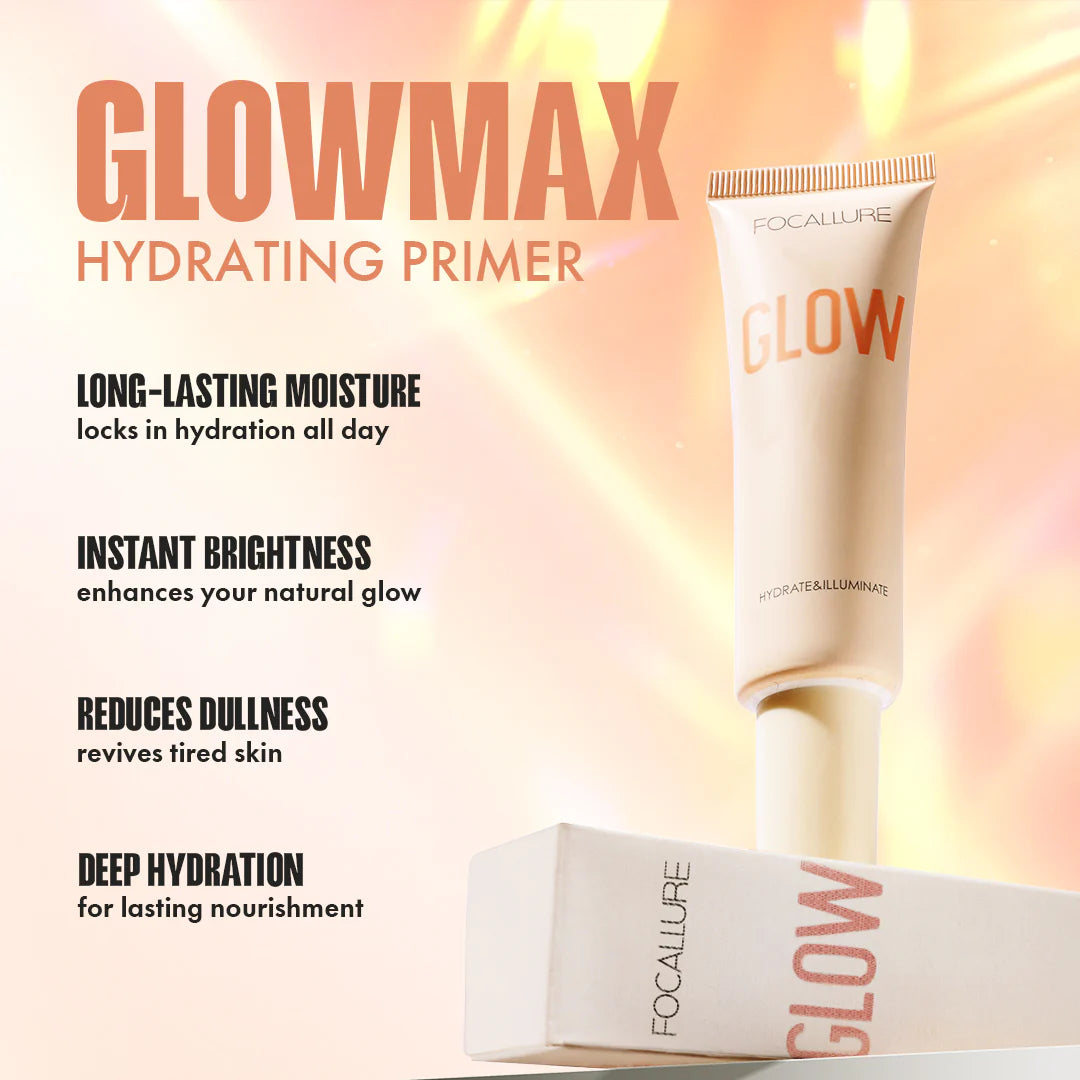 Focallure Glowmax Hydrating Primer 4pc Set + 1 Full Size Product Worth 25% Value Free