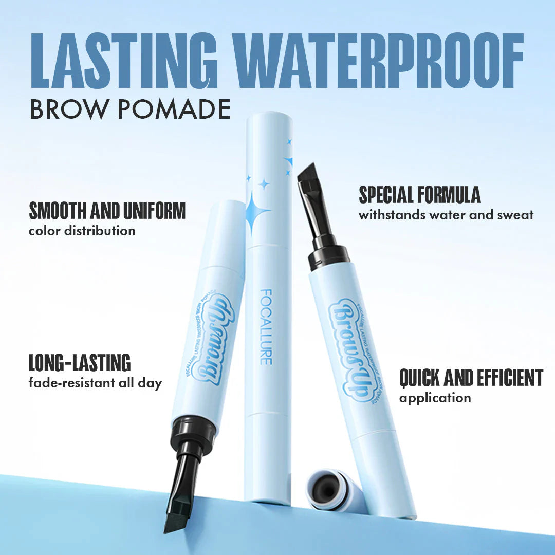 Focallure Lasting Waterproof Brow Pomade Black Tea 4pc Set + 1 Full Size Product Worth 25% Value Free