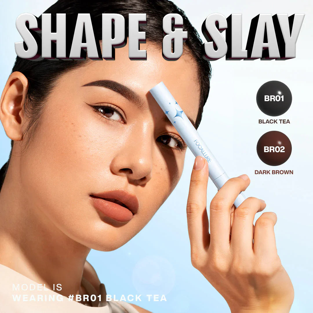 Focallure Lasting Waterproof Brow Pomade Black Tea 4pc Set + 1 Full Size Product Worth 25% Value Free