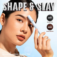 Focallure Lasting Waterproof Brow Pomade Black Tea 4pc Set + 1 Full Size Product Worth 25% Value Free