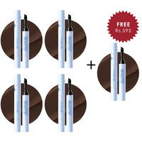 Focallure Lasting Waterproof Brow Pomade Dark Brown 4pc Set + 1 Full Size Product Worth 25% Value Free